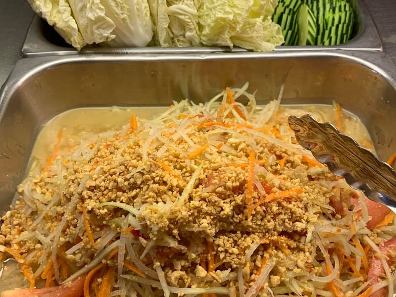 Papaya Salad at Thai Lanna Restaurant in Fayetteville, NC