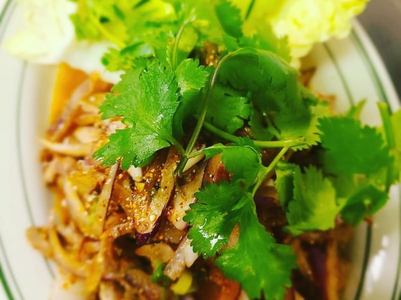 Yum Nuer Num Tok at Thai Lanna Restaurant in Fayetteville, NC